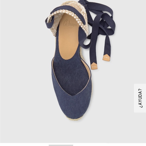 Castaner Navy and Tan Espadrille Wedges - Picture 3 of 12